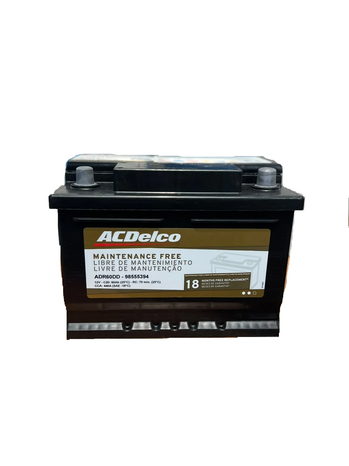 BATERIA 60AH 12V (+)DER 242X175X190 (LINEA GOLD)